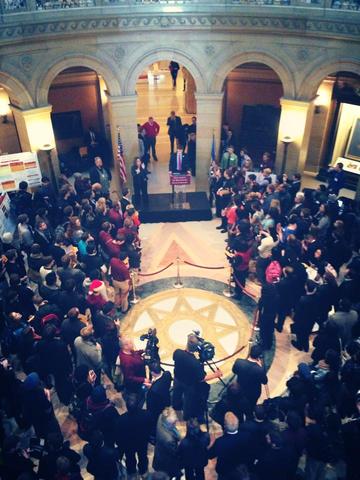 U of M student leaders announce campaign at Capitol rally