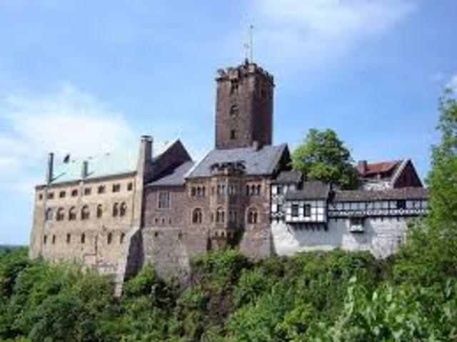 ✓Taken to Wartburg castle by Frederick