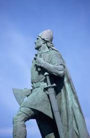 Leif Erikson lands in North America