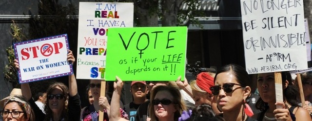 Feminist Protestors for equal pay