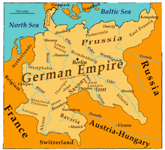 1.	Pre 1914 – Formation of German Empire and the Rise of Nationalism Create Tensions in Europe