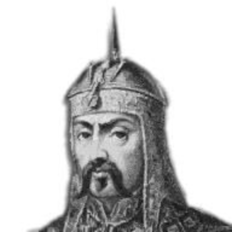 Temujin accepted the title Genghis Khan, ruler of the Mongol clans