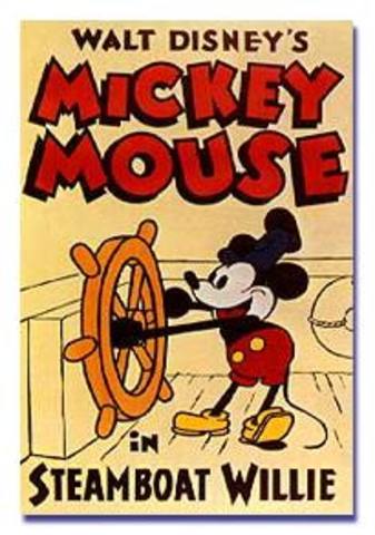 Mickey Mouse stars  in Steam Boat Willy