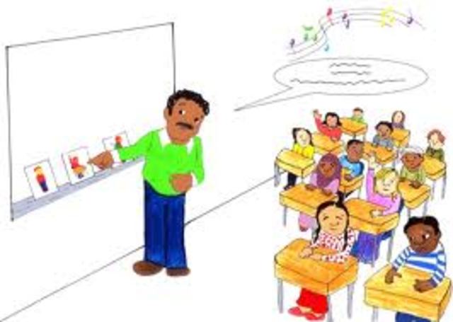 I start studing Catalan and Spanish at school.