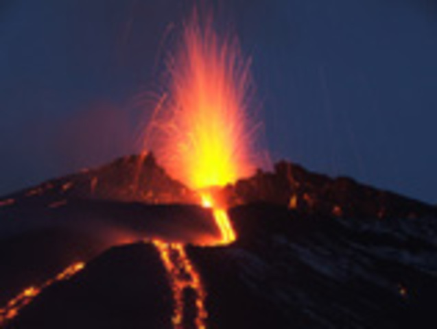 Mount Etna erupts