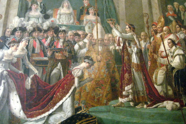 Napoleon crowns himself emperor, begins to create a vast European empire