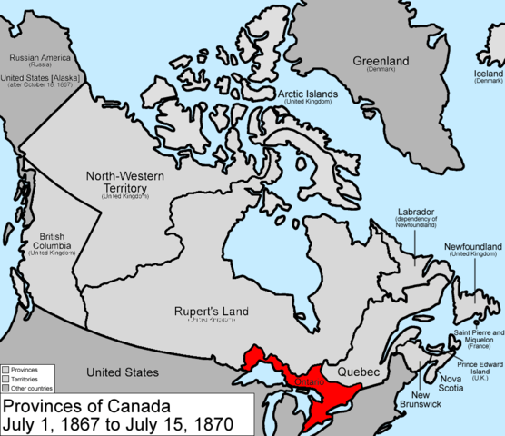 ONTARIO JOINS CONFEDERATION