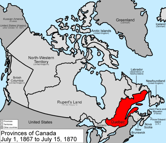 QUEBEC JOINS CONFEDERATION