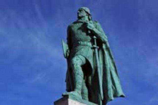 Leif Erikson reaches North America