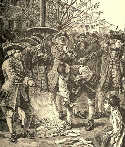 Protesting the stamp Act