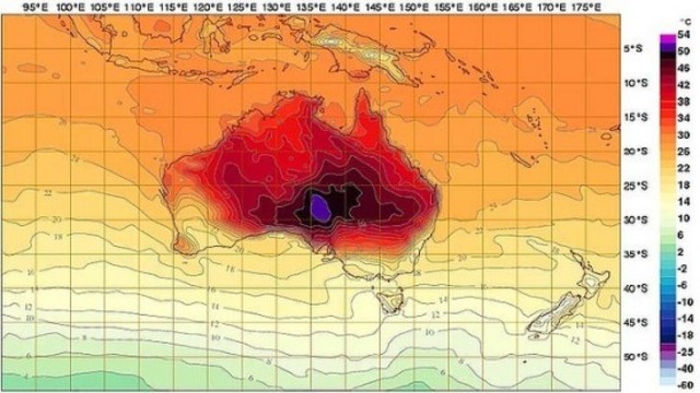 Onda de calor na Austrália.