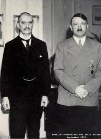 Chamberlain and Hitler meeting