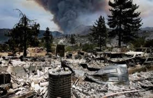 Incêndia causa 600 mil desabrigados