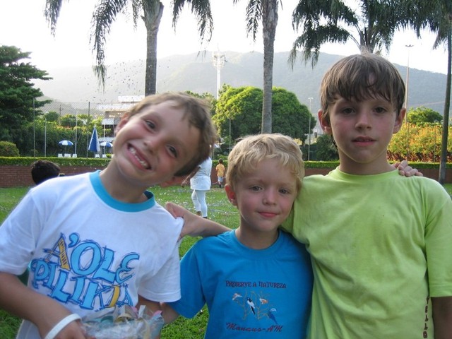No clube com meus primos- Joaquim