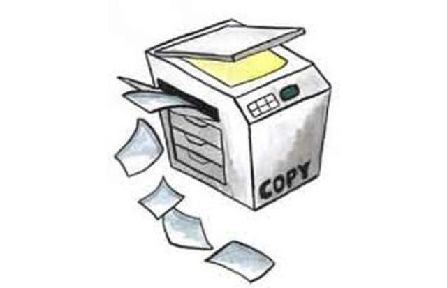 en el trabajo se incluía la fotocopiadora para hacer las notas