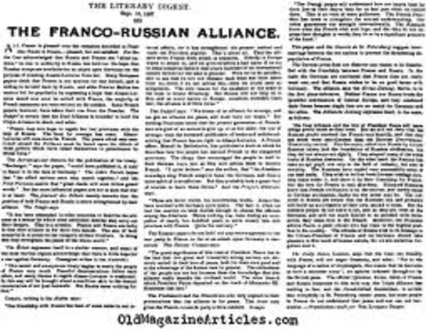 Alliance of Russia and France
