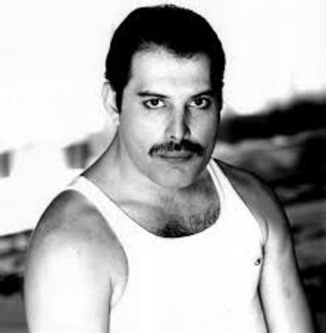 Freddie Mercury dies of aids.
