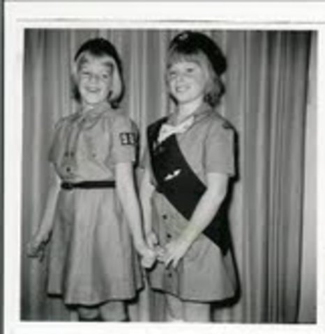 Girl Scouts with my sister Jeannie