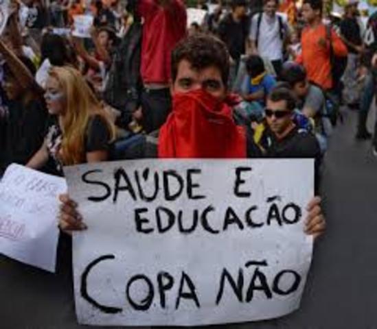 Protestos contra o governo.