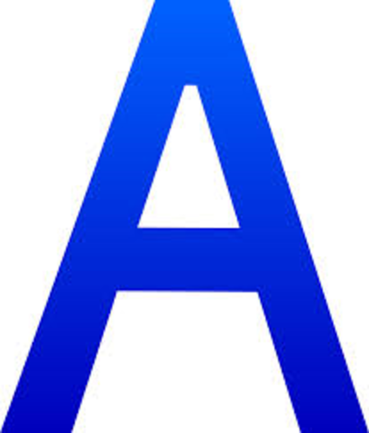 The letter A