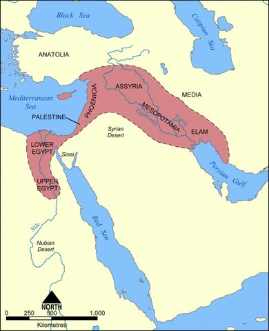 c. 2000 BCE Babylon controls Fertile Crescent.