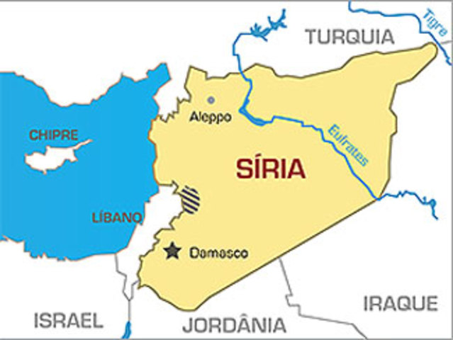 mapa da síria