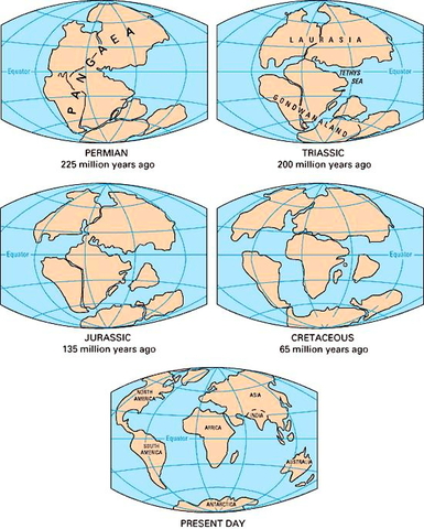 Pangea breaks apart