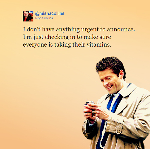 He checks to see if everyone is taking their vitamins