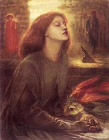 Ve por primera vez a Beatriz Portinari de la que queda profundamente enamorado. Él tiene nueve años y ella ocho.