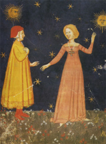 El príncipe Guido Novello da Polenta invita a Dante a Rávena y él acepta. Termina el Paraíso.