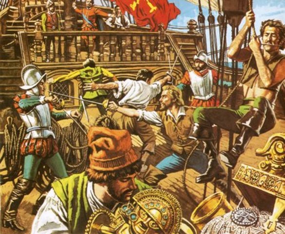 Francis Drake becomes Knighted