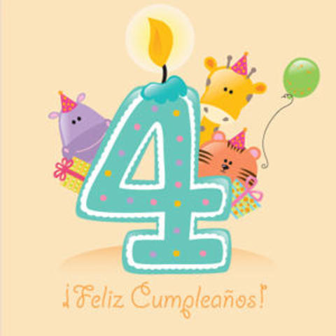 Celebración del cuarto cumpleaños.