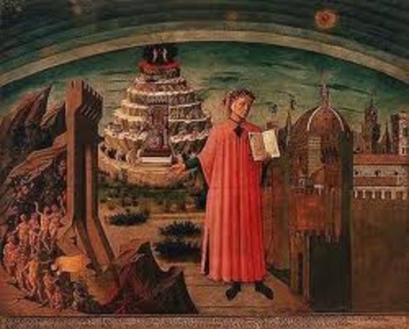 Entre 1315-16 Dante escribe el Purgatorio.