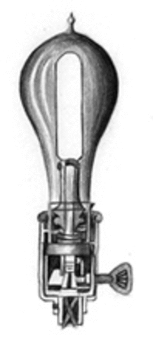 Electric lamp by Lewis Latimer and Joseph Nichols