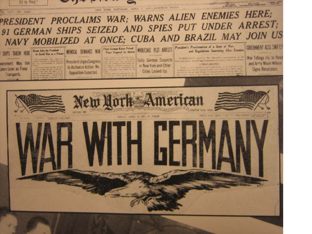 The United States Declares war on Germany