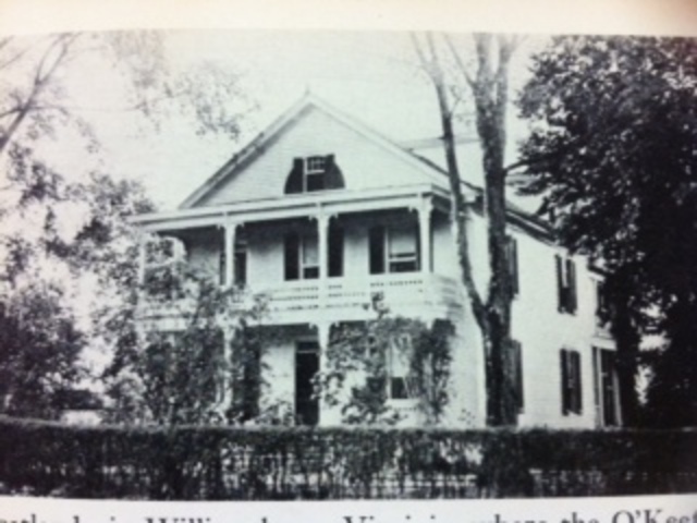 O’Keeffe family moves to Williamsburg, Virginia