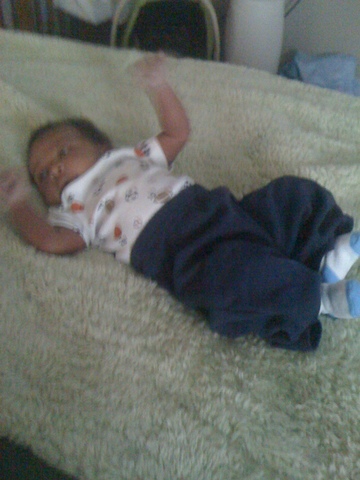 My baby cousin Brandon was born