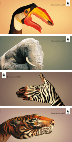"Give a Hand to Wildlife" - Public service campaigns