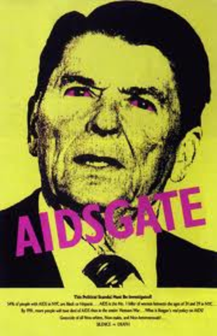 “Aidsgate” – protesting Reagan’s lack of AIDS research funding