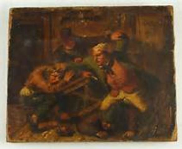 Ezio gets into a fight with another immigrant on the ship