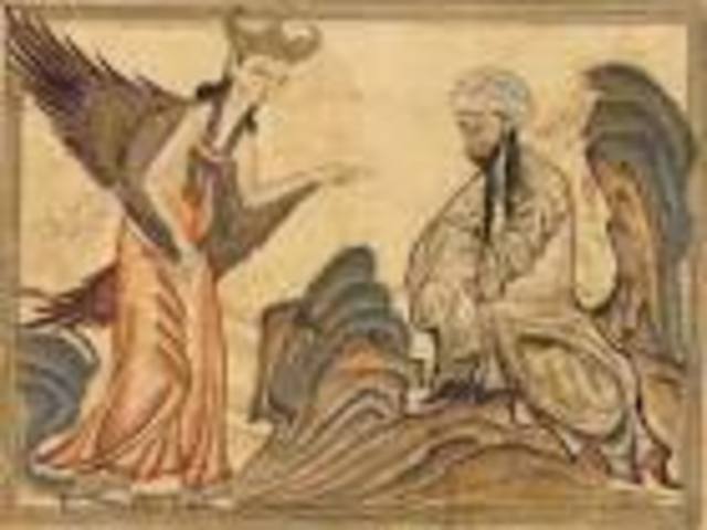 Gabriel speaks to Muhammad