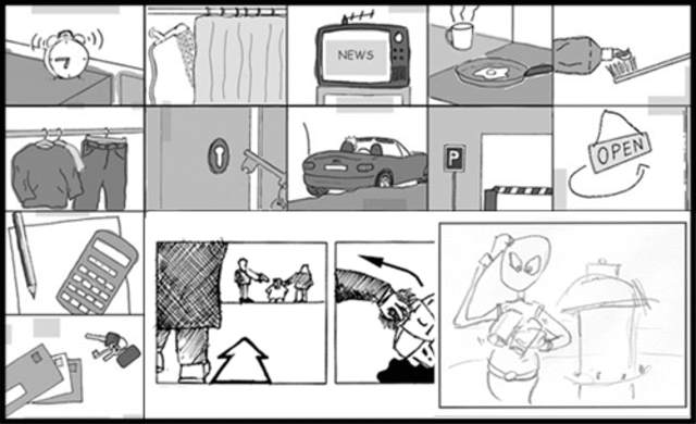 What is a story board and what can it include?