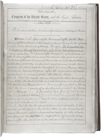 Chinese Exlusion Act