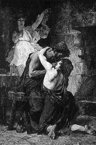 Odyseus meets His son.