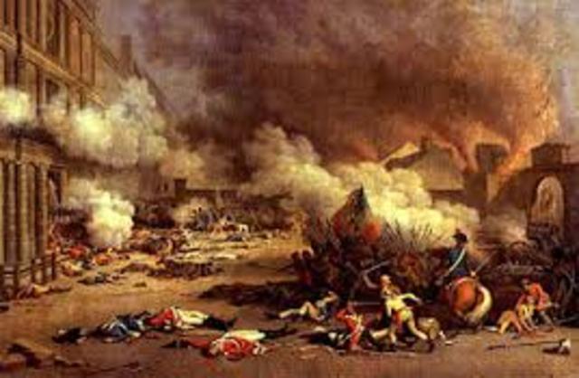 Insurrection in Paris and attack of Tuileries