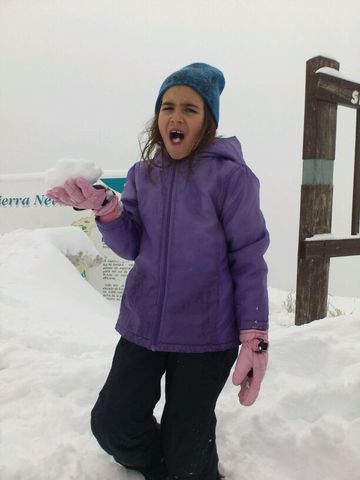 Yo con 9 años en la nieve