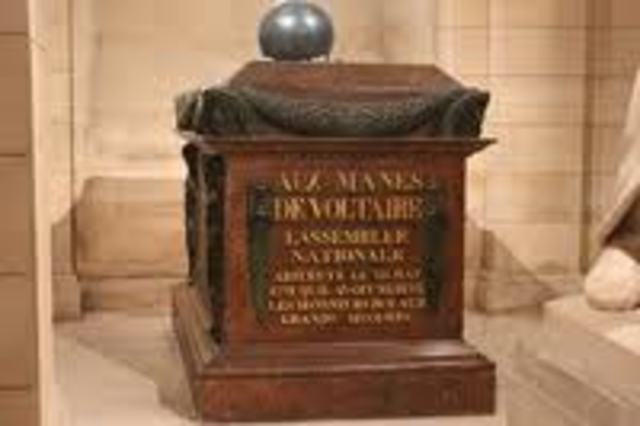 Died on May 30, 1778, in Paris, France.