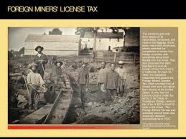 Foreigners Miner Tax