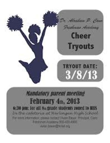 High School Cheerleading Tryouts