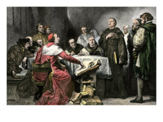 Luther arrives at the Diet of Worms
